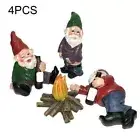 4Pcs Fairy Garden Gnomes Accessories My Little Friend Drunk Gnome Dwarfs Decor