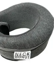 NEW Luxury Memory Foam Neck Donut Pillow for Travel Graphite Grey Gray