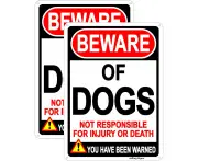 Joffreg Beware of Dogs Sign,Dog Warning Sign,18 x 25 cm,Reflective Aluminum,UV Printed,Weather Resistant,Waterproof,Durable Ink,Easy to Mount,Indoor Or Out