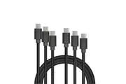 NNEKG 3 Pack USB Braided USB C to USB C Cable (Black 1m)