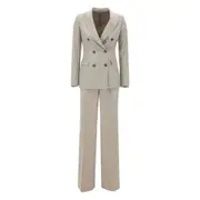 [Tagliatore] Tagliatore Pinstripe Double-breasted Suit 42 IT NEUTRALS