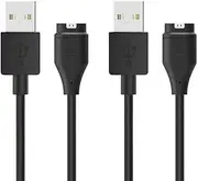 Charger for Garmin Forerunner 45 55 245 255 265 745 945 955 965, Approach S10 S12 S40 S42 S60 S70, Vivoactive 3 4 4S, Instinct, Venu 2 2S Plus, Fenix 7 7S 7X 6 5 Charging Cable [2Pack, 3.3ft/1m] (2)