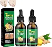 Beauras Nail Fungus Treatment, Beauras 7 Day Nail Fungus Treatment, Ginger nails Growth Serum, Ginger nails funguss treatments for Toenail Extra Strength, Promotes RapidNail Growth (2pcs)