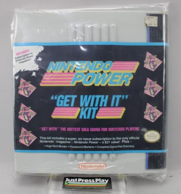 Vintage Nintendo Power "Get With It" Kit Binder New/Factory Sealed