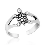 Charming Baby Marine Turtle Sterling Silver Toe or Pinky Ring