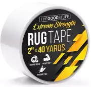 Carpet Tape Double Sided [2 x40 Yards] Rug Tape for Area Rugs on Carpet Har