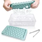 WIBIMEN Ice Cube Tray with Lid and Bin - 0.8" Round Ice Trays for Freezer wit...