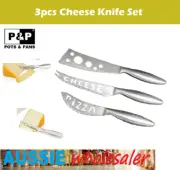 Au 3pc Cheese&Pizza Knife Set Stainless Steel Non stick cutlery slicer kitchen