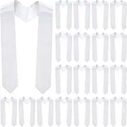 [Xuhal] 24 Pcs 50 Inches Unisex Kids Plain Graduation Stoles Class of 2024 Kindergarten Preschool Graduation Sash for Accessory