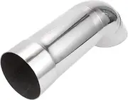 X AUTOHAUX 3.15" ID Inlet Turn Down Exhaust Tip 12" Inch 305mm Overall Length Silver Tone T304 Stainless Steel 3.15" Outlet OD Tailpipe Tip Surface Polishing Mandrel Bend Elbow Tube