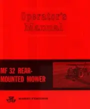 Massey Ferguson MF 32 Rear Mount Mower Operators Manual