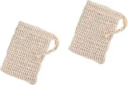 Gogogmee 2sets Handmade Soap Storage Foaming Net Pouch Net Drawstring for Easy Closure 5pcs*2
