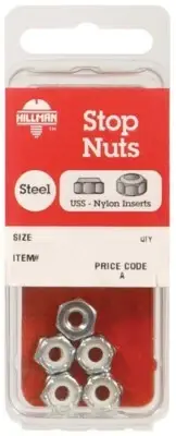 Hillman 6286 Zinc Coated Nylon Insert Lock Nuts #10-24 (Pack of 10)