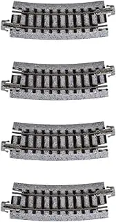 [Kato] USA Model Train Products Unitrack, 249mm (9 3/4") Radius 15-Degree Curve Track (4-Piece)