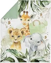 UNIQUE Safari Fabric - 19x25 in, Quilting Panel, Baby Quilt Panel, Cotton Fabric for Blankets