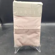 Martex Two Standard Pillowcases Pink Peach 250 Thread Count Cotton Polyester