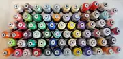 Lot of 67 New RNK Embroidery Thread Spools Micro-Polyester 1000m 60 wt