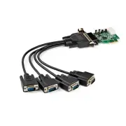 StarTech 4-port PCI Express RS232 Serial Adapter Card PCIe Serial DB9