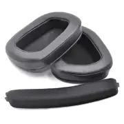 Soft Comfortable Leather Ear Pads Cushion Cover for Logitech G933 G633 Headset A