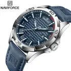 NAVIFORCE Brand Men Fashion Quartz Watches Male Leather Strap Sport Waterproof W