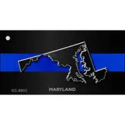 Maryland Thin Blue Line Novelty Metal Key Chain KC-8902