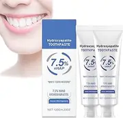 7.5% Hydroxyapatite Toothpaste, Nano Hydroxyapatite Toothpaste, Enamel Repair Toothpaste, Snowy Toothpaste Whitening, Toothpaste Without Fluoride, Fresh Breathing Hydroxyapatite Toothpaste (2pcs)
