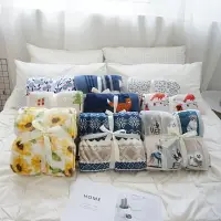 在飛比找樂天市場購物網優惠-出口美國卡通法蘭絨單層加厚午睡休閑蓋毯單人休閑毯禮品禮盒毯子