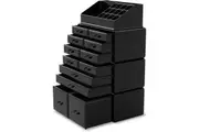 Makeup Cosmetic Organizer Storage with 12 Drawers Display Boxes (Black)