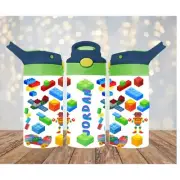 Lego Water Bottle, Kids Tumbler, Toddler Sippy Cup, Lego Design Bottle