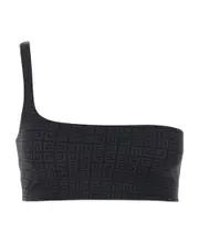 One word shoulder bikini M Black