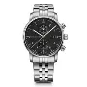 Wenger Urban Classic Chrono Black Dial Stainless Steel Watch 01.1743.122