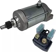 Motorcycle Starter Motor for Raptor 660 for YFM660 for YFM660R for YFM660RLE for YFM660RSE 2001-2005 Motorcycle Starter Motor & Relay Solenoid Starter Motor