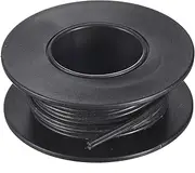 uxcell 28AWG Silicone Ribbon Cable 2Pin 28 Gauge Flat Cable Flexible Silicone Wire 3m/9.8ft Black Stranded Tinned Copper Wire for Model Plane, Model Car, Electric Appliance