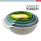 Joseph Joseph Nest 9 Plus Bowl Set + 9 Piece Space Saving Nesting Bowl Set Opal