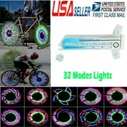 USA Colorful Bike Lights Cycling Wheel Spoke Signal Light 32 LED 32-pattern New