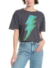 Original Retro Brand Checkered Bolt Cropped T-Shirt