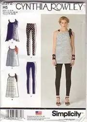 Simplicity Sewing Pattern 1372 Misses Ladies Tunic Tops Leggings Size 6-14