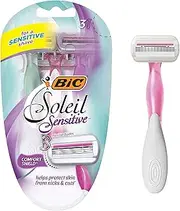 BIC Soleil Sensitive Disposable Women's Shaving Razors - Pack of 3 Shavers, Purple, (Pack of 1), 7048