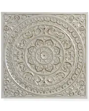 StyleCraft Lara Antique Gray Wooden Wall Mandala Plaque