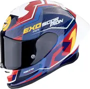 Scorpion EXO-R1 Evo II Air Coup, full face helmet , color: Blue/Red/Yellow/White , size: S
