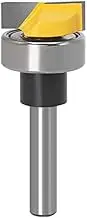 Yakamoz 1/4 Inch Shank Bearing Flush Trim Hinge Mortising Plunge Template Router Bit 3/4" Cutting Diameter Woodworking Milling Cutter Tool