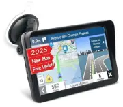 GPS Navigation for Car, Latest 2025 Map,9 inch Touch Screen Real Voice Spoken