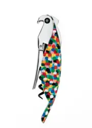 A di Alessi Parrot Sommelier-Style Corkscrew, Multi-Color