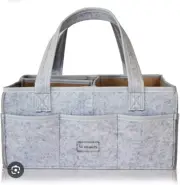 Minkars Unisex Baby Diaper Caddy Organizer Nursery Basket Gray One Size