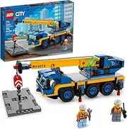 [LEGO] City Mobile Crane 60324 Building Kit; Toy Construction Vehicle with Working Boom, Outriggers and Winch System; Includes Driver and Worker Minifigures; for Boys and Girls Aged 7+ (340 Pieces)