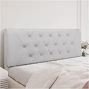 Headboard Bed Backrest Cushion, Superfine Fiber Fabric Sponge Filling Double Big Pillows, Soft Washable Cover Backrest for Bedroom Hotel(Gray,180x60x10cm)