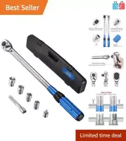 1/2-Inch Drive Click Torque Wrench Set: Dual-Directional, 10-160ft.lb, 90-Tooth