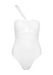 Max Mara Beachwear Corine One-shoulder Swimsuit - White - VB (UK16 / XL) VB (UK16 / XL)