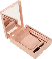 VICASKY Portable Makeup Brush Set with Mirror Travel Essentials for Women Soft Bristle Makeup Brushes for Eyeshadow and Powder for Go Touchups and Everyday Use
