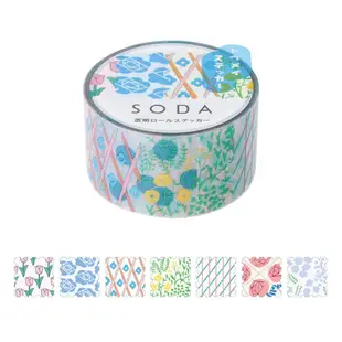 【HITOTOKI】SODA 透明PET卷狀膠帶 單張貼紙款 20MM 調色盤(東出桂奈設計款)